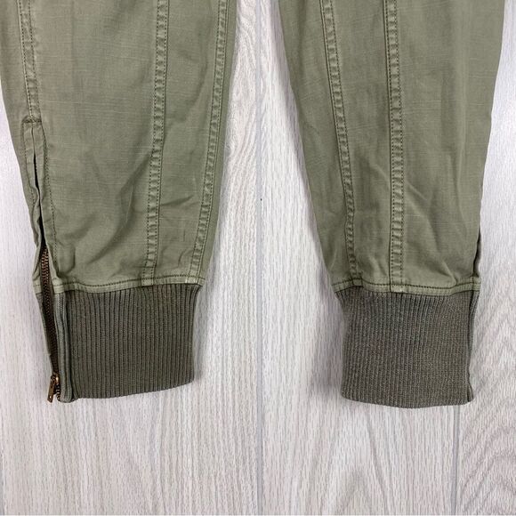 J. Crew | Army Green Ankle Zipper Skinny Pants Size 00 - Picture 5 of 9
